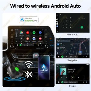 Grandnavi Wireless CarPlay Android Auto Adapter Adapter Upgrade Wired to
