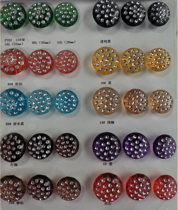 wholesale factory 18L 20L 24L 28L 34L big size plastic ABS coat button combine plastic button