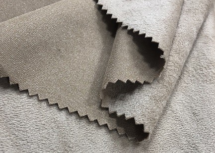 140GSM 100 Polyester Material For Shoes Camel Color Environment Friendly