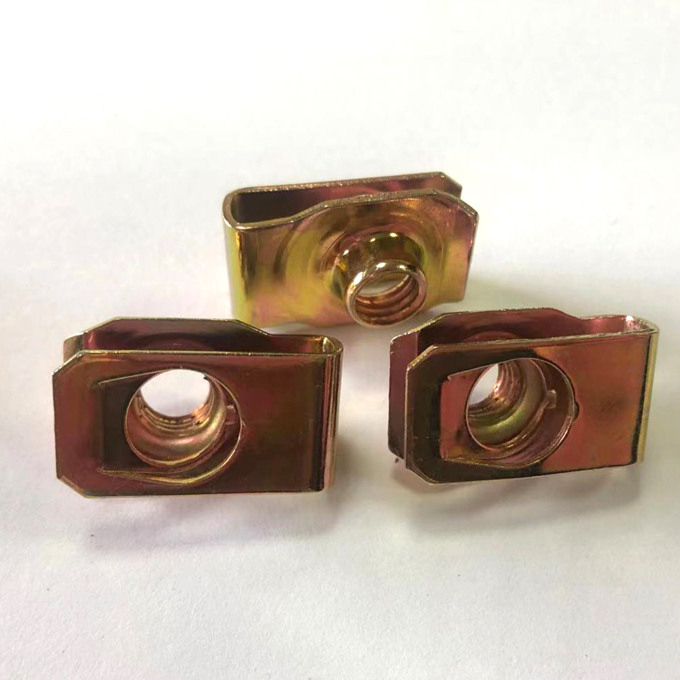 DIN34818 M6 Spring Slice Nuts Speed U Clip Spring Nut Sheet Spring Nuts With Tapping Screw Thread