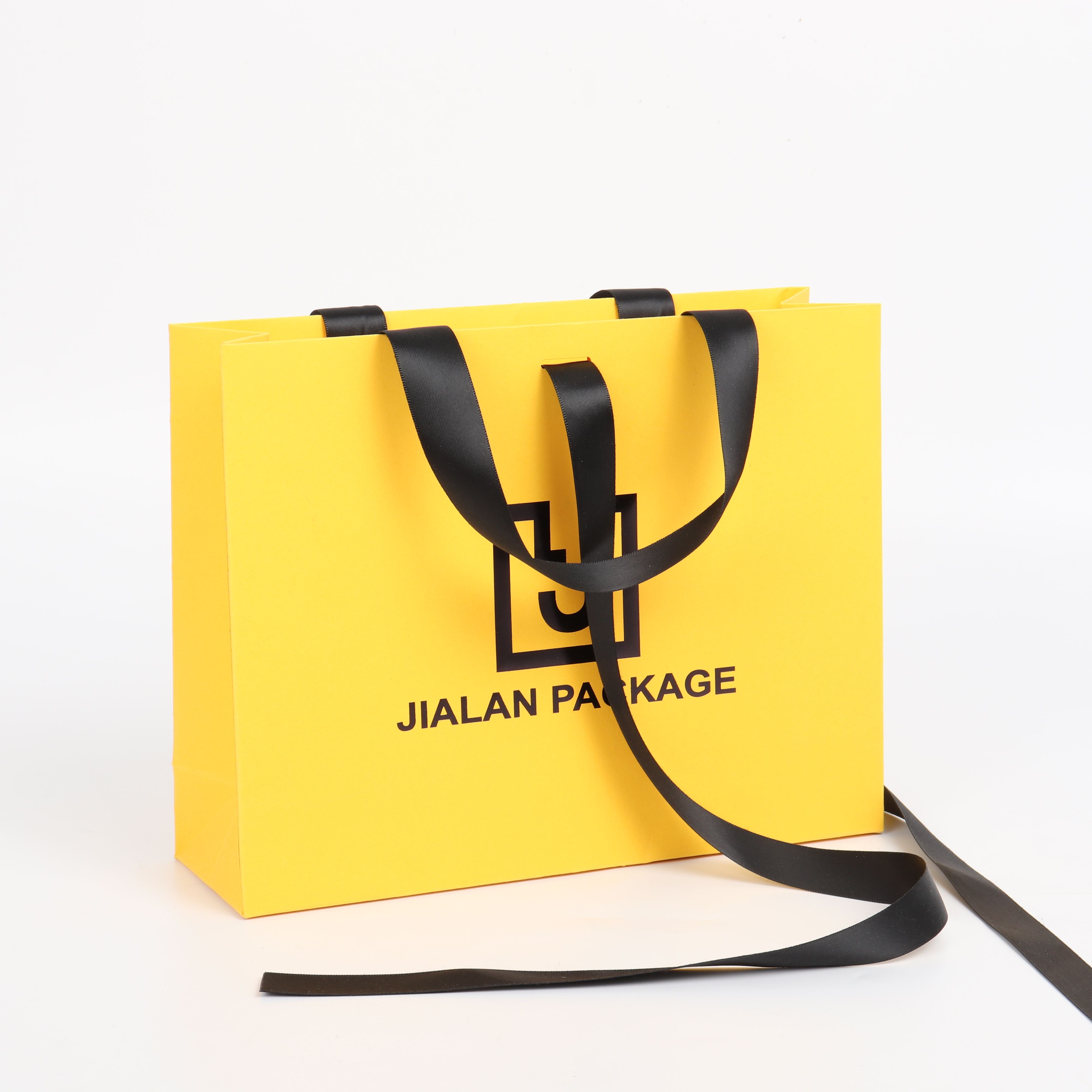 Jewelry Gift Paper Shopping Bag with Custom Logo and Hand Length Handle Luxury Design