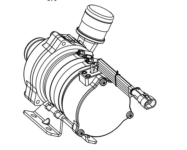 2800L/H 250W Brushless DC Motor Water Pump Automotive 20000h Fuel Cell Coolant Glycol Pump