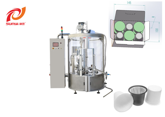 Rotary K Cup Coffee Capsule 60pcs/Min Filler Sealer Packing Machine