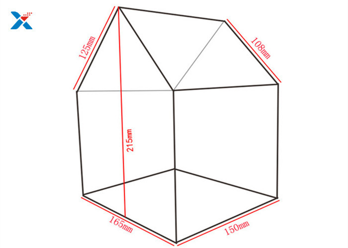 House Shape Clear Acrylic Gift Boxes Candy Container Non Toxicity For Retail Store