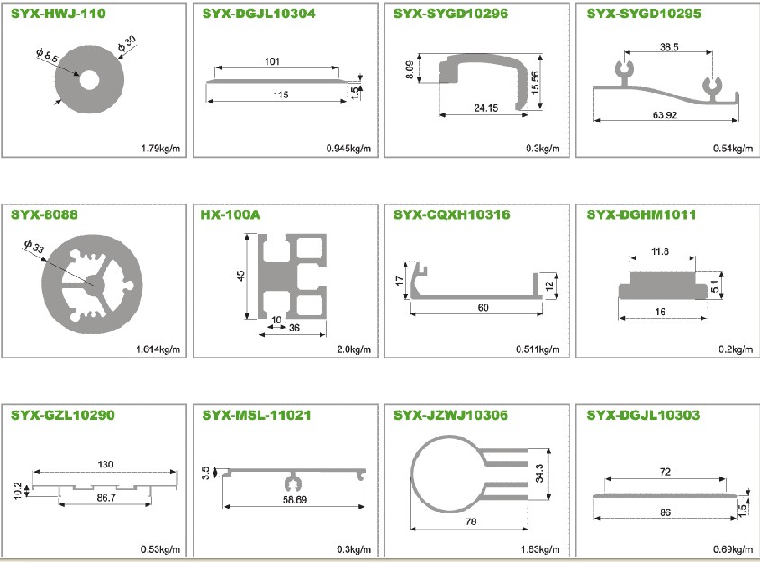 6061/6063 Series Aluminum Extrusion LED Pipe and Tube profiles
