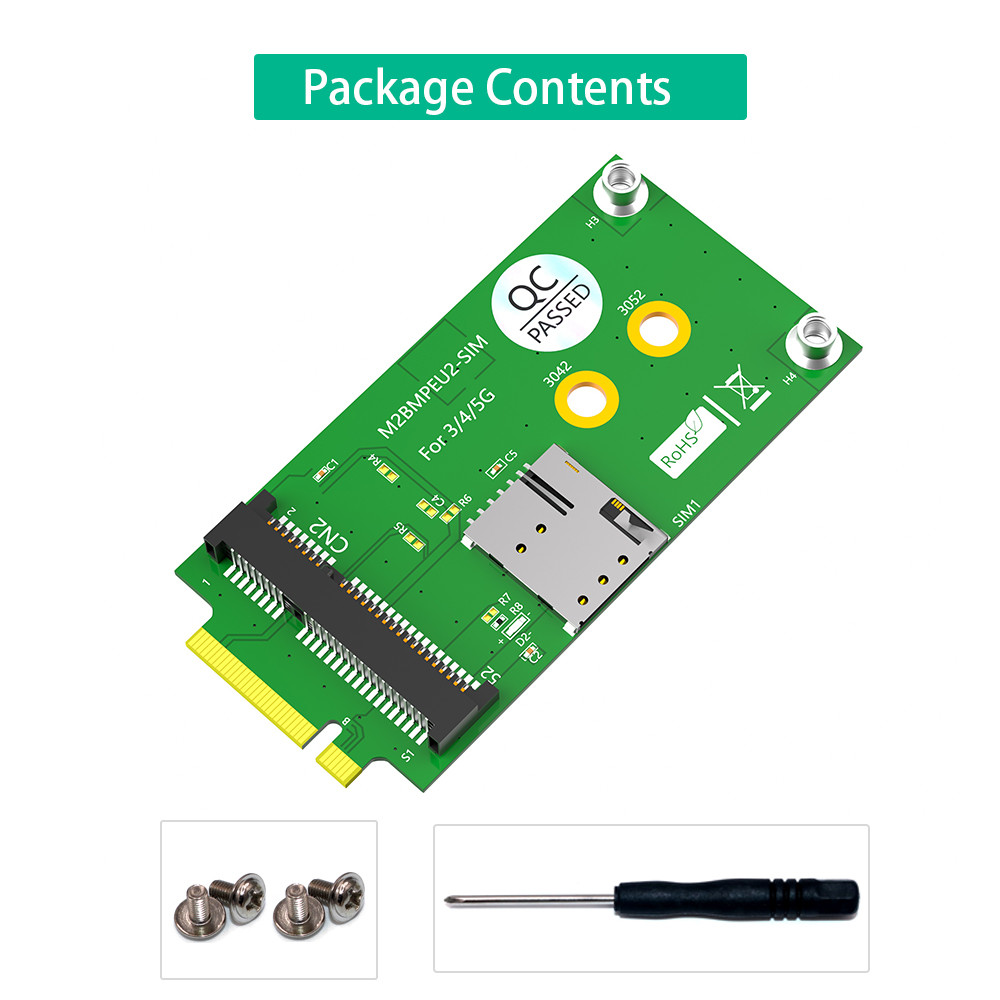 NGFF 3042/3052 M.2 Key B To Mini PCI-E Adapter With SIM Card Slot