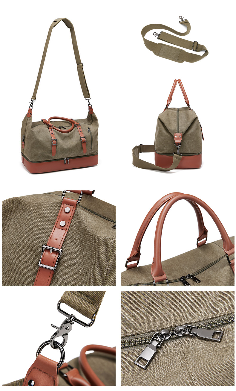 Water Retardant Vintage Extra Large Canvas Duffle Bag OEM/ODM