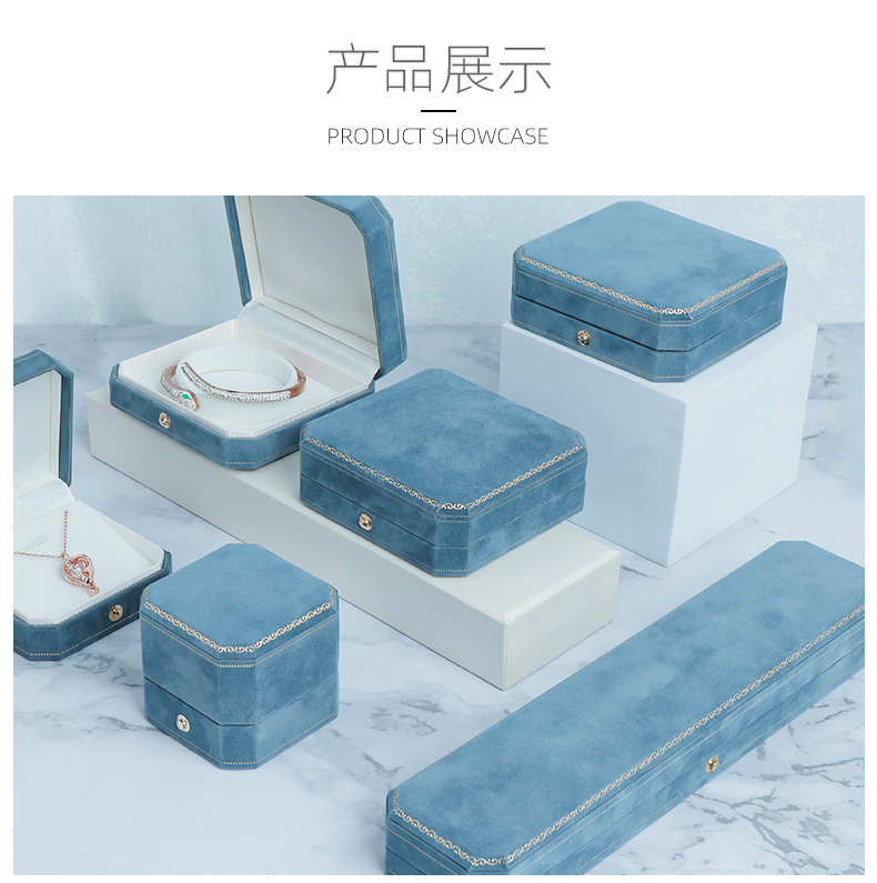 Custom Leather Jewelry Packaging Box For Necklace Earrings Rings Bracelets