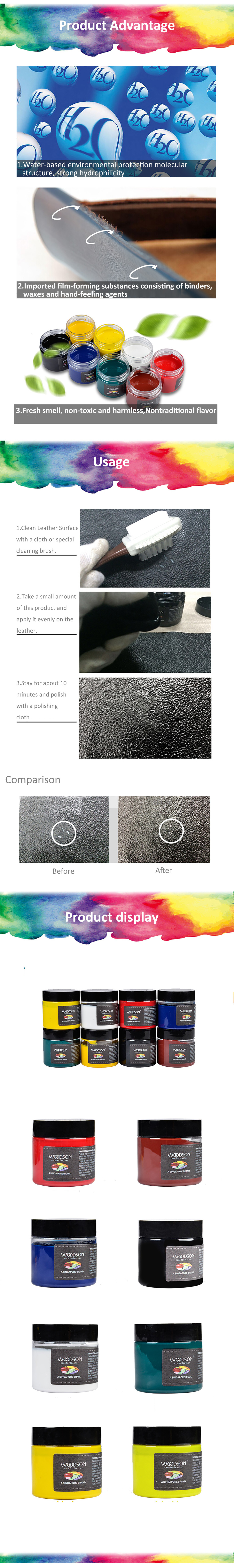 Quick dry Leather Coloring Repair Kit Restore Leather For Shoes 50g