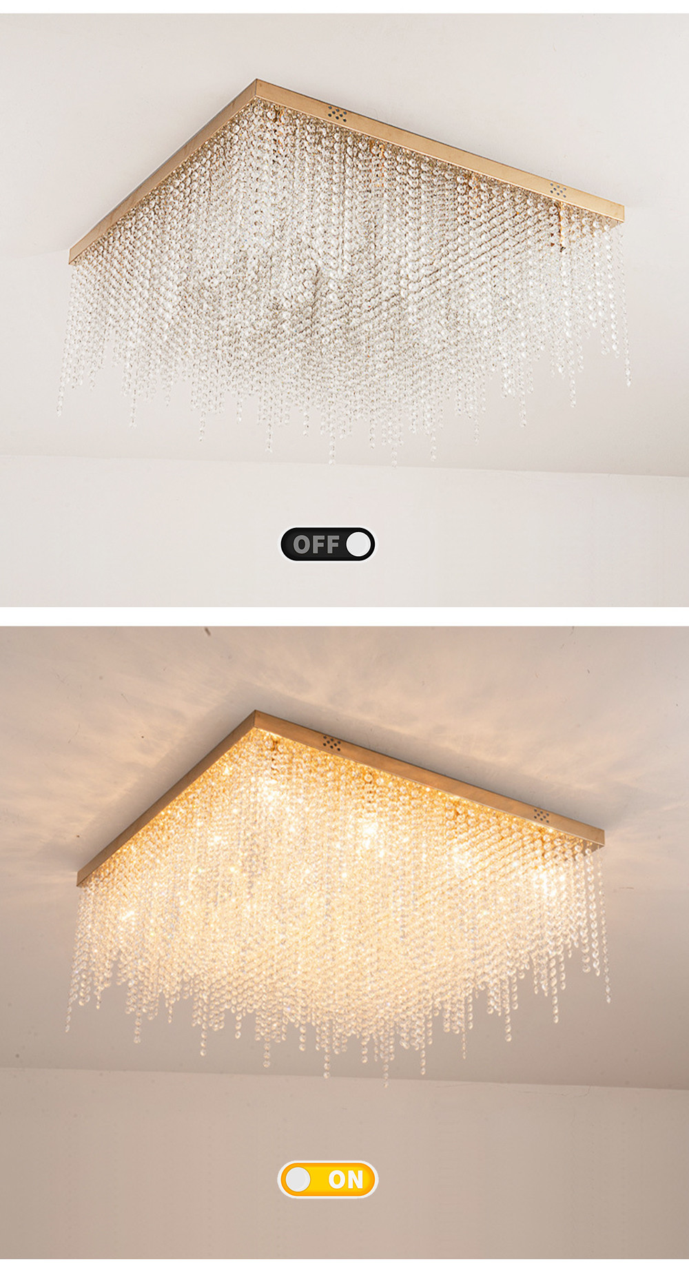 Crystal Chain Ceiling Lights New Lampara Techo for Home Decor guzhen lighting(WH-CA-107)