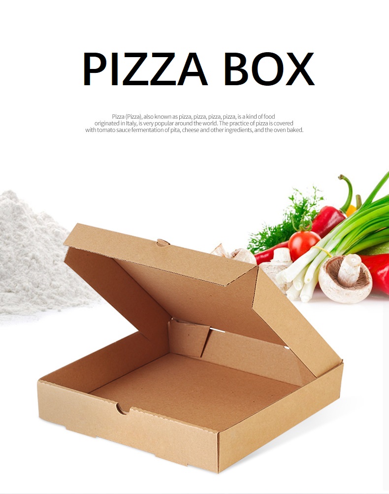 Full Color Baking Kraft Corrugated Paper Pizza Cardboard Pizza Slice Boxes Bulk