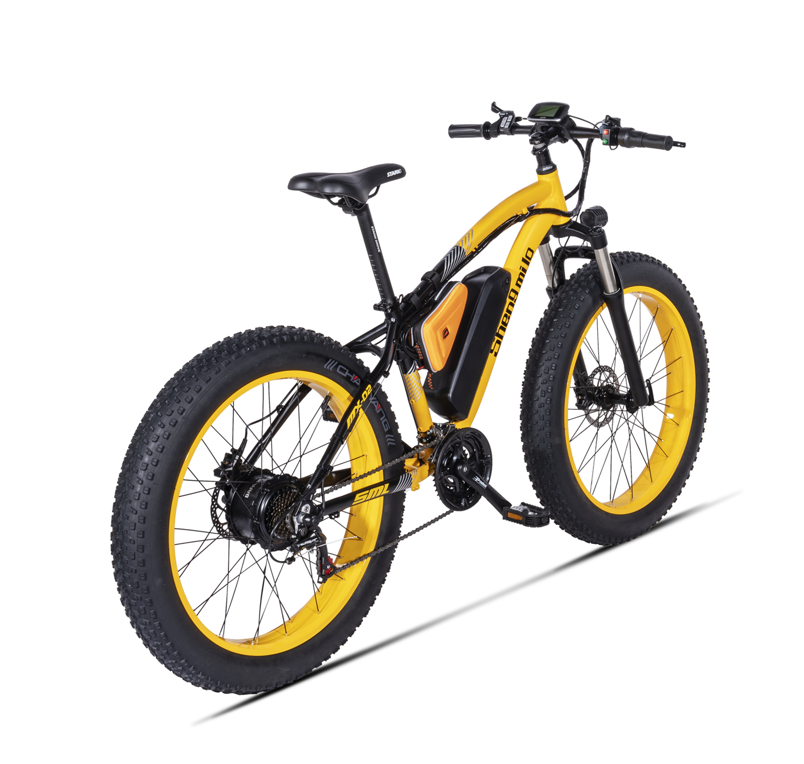 26" Wheel Size Electric Full Suspension Fat Bike with 21 Speed Gears and LCD Display
