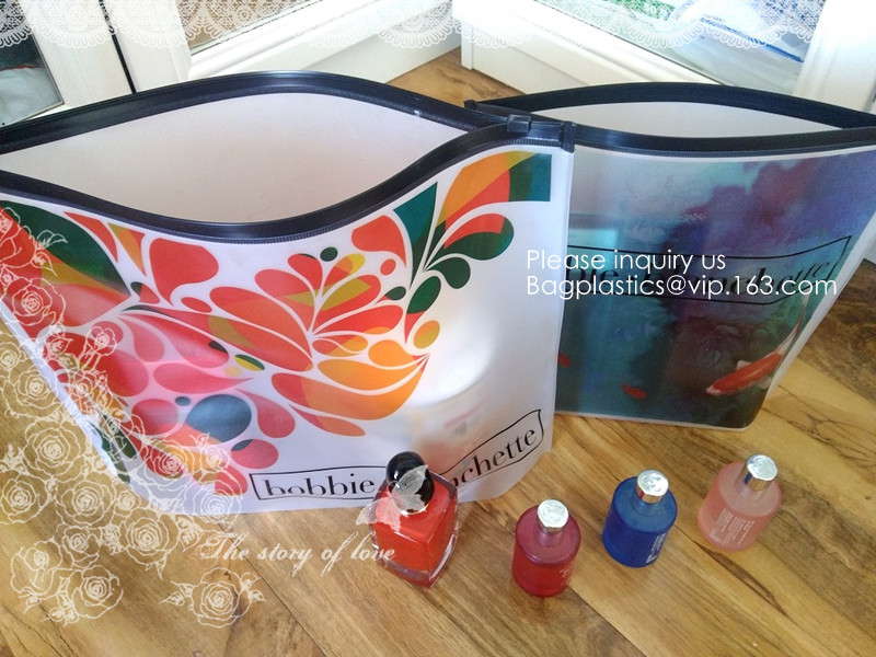 Clear Makeup Bag Travel Toiletry Organizer Pouches Small Zipper Pouch PVC Plastic Transparent Clear Cosmetic Bags