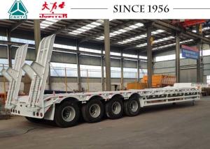 China 4 Axle 80 Tons 20/30/40FT Low Bed Truck Trailer With Spring Suspension on sale