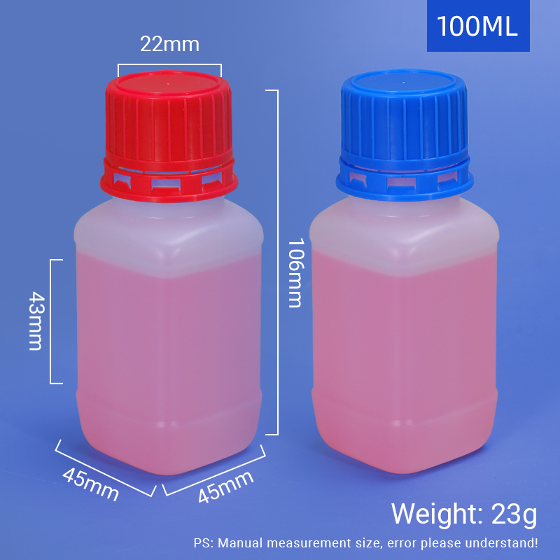 Sealed Chemistry Reagent Lab Bottles Plastic HDPE For Organic Solvent Liquid Storage