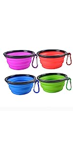 4 pack travel dog bowls