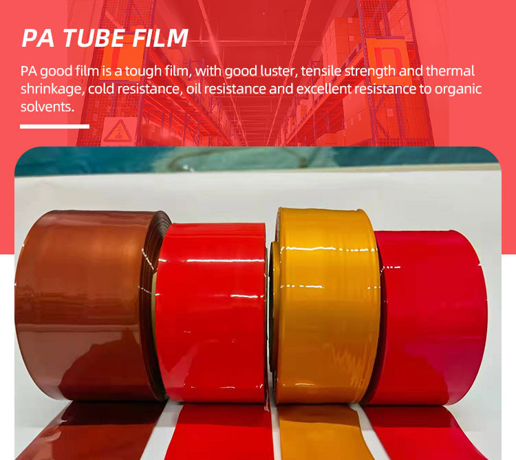 Flexible Vacuum Packaging Film Tube Roll Tubular PA PE Plastic Food Stretch Film