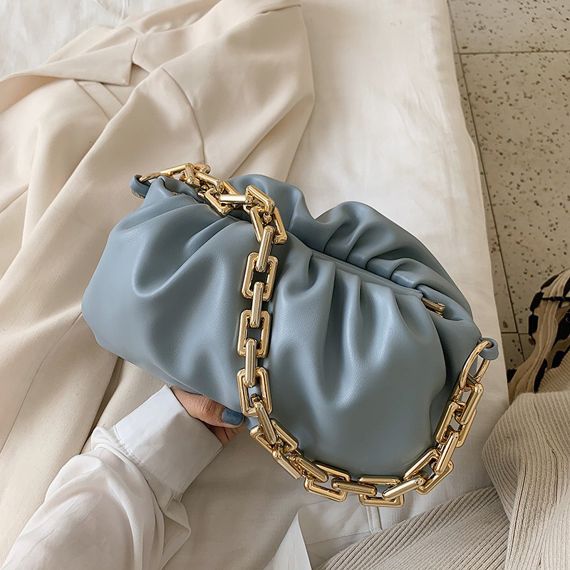 Custom Solid Color Chain Ladies Purse and Handbags Leather Shoulder Crossbody Bags