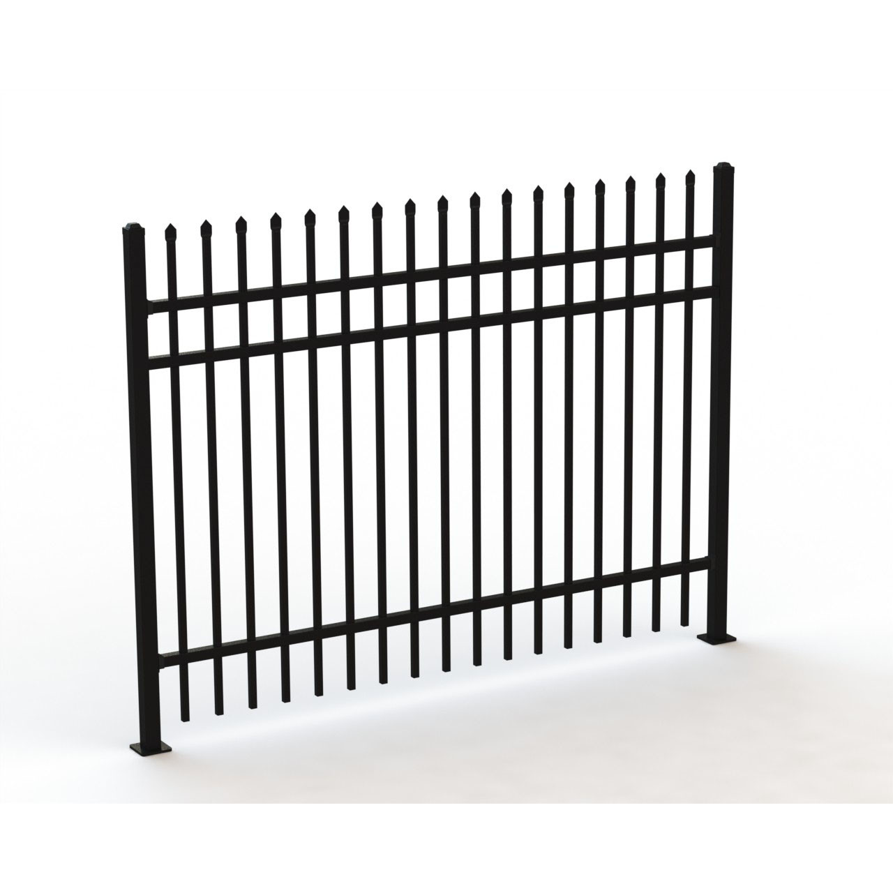 Aluminum Iron Wrought Fence 4ft 5ft 6ft 8ft Metal Picket Ornamental Iron Garden Gate