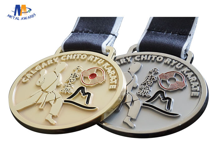 Zinc Alloy Custom Sports Medals For Club , Silver Plating Soft Enamel Medalhas