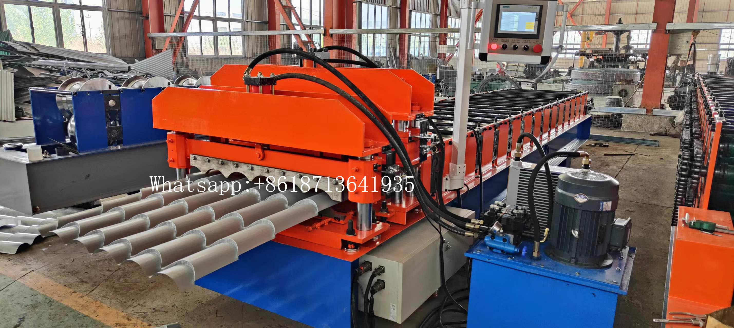 4meter/Min Glazed Tile Roll Forming Machine With 18 Rows