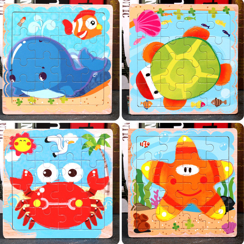Plain Animal Custom Cardboard Jigsaw Puzzles Die Cut Paper Kids Educational