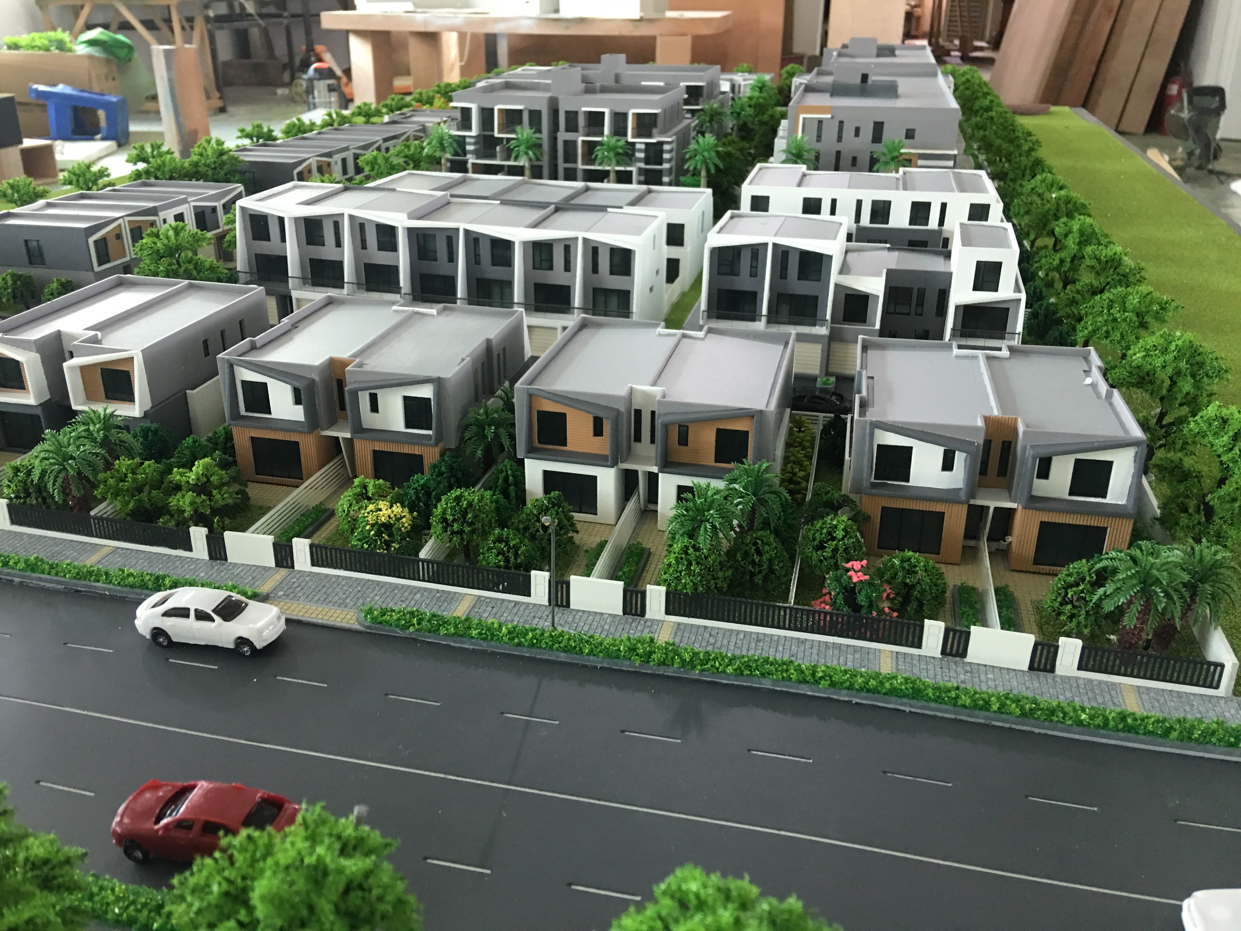 Acrylic Plastic Architecture House Model For Townhouse Displaying 1 / 100 Scale