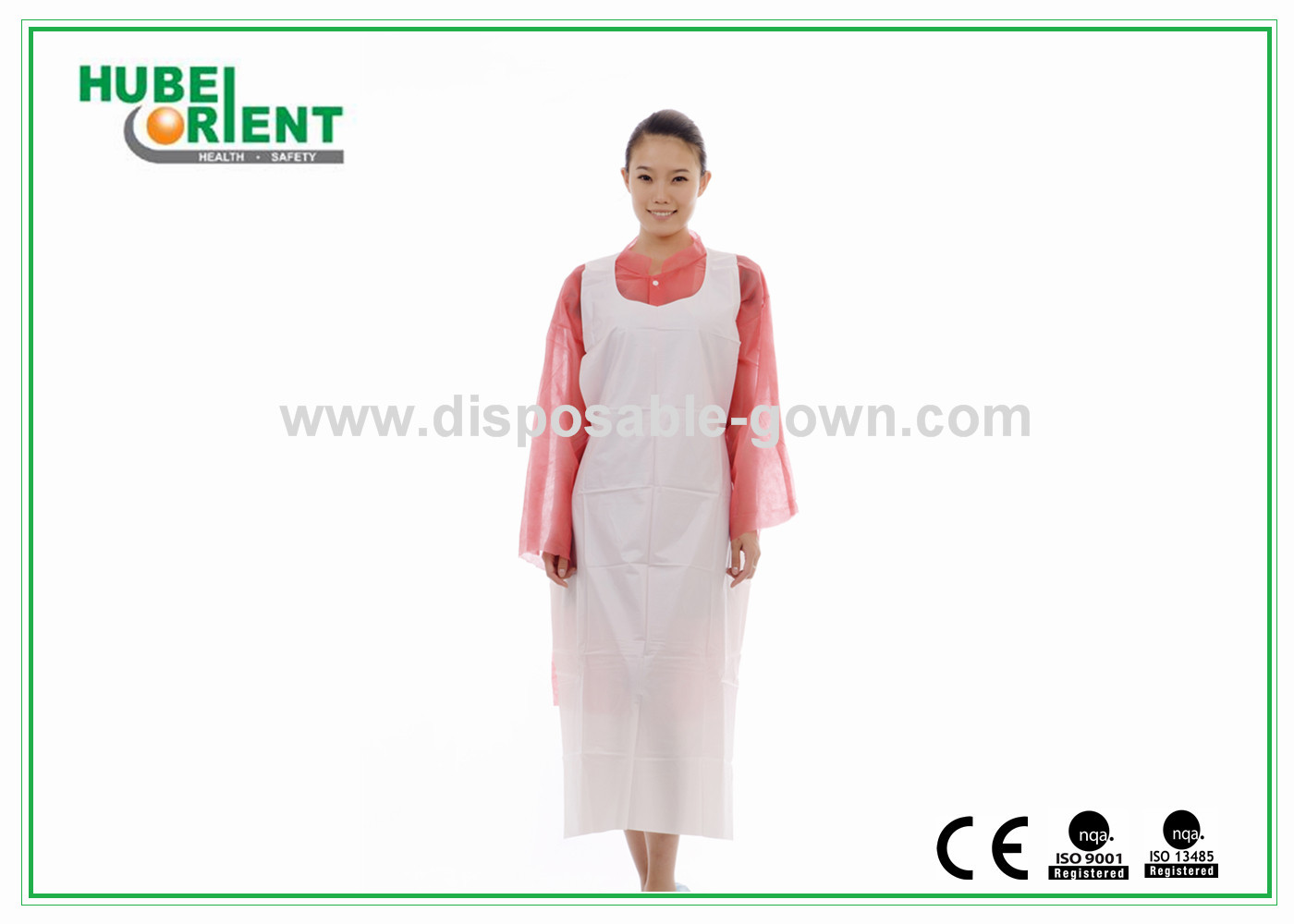 Disposable PE Aprons Waterproof Medical /Kitchen Apron PE Apron With Embossed Surface