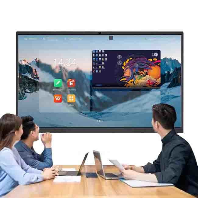FCC 75 Inch Interactive Flat Panel Multimedia Touch Screen Board For Teaching