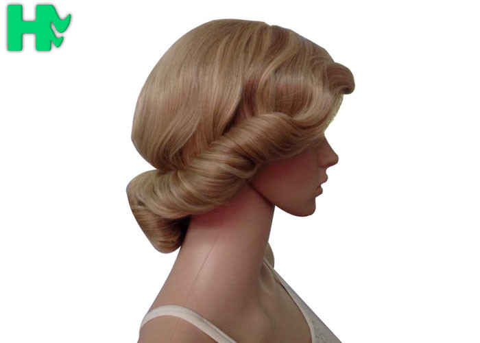 Dark Blonde Short Synthetic Wigs Full Lace With Short Ponytail Wigs
