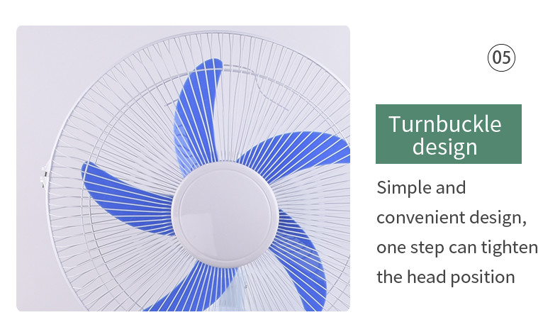 15W Home Battery Operated Fans Rechargeable Standing Fan