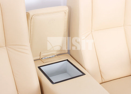 Luxury Home Cinema Room Leather Electric Recliners High Strength Steel Structure.