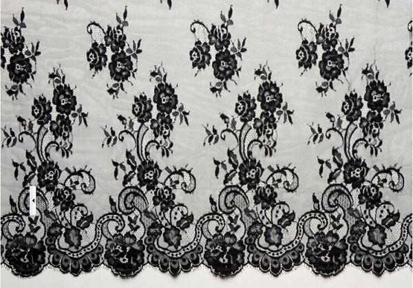 Quality french lace fabric/eyelash lace fabric/black lace/Swiss Voile Chantilly Lace for sale