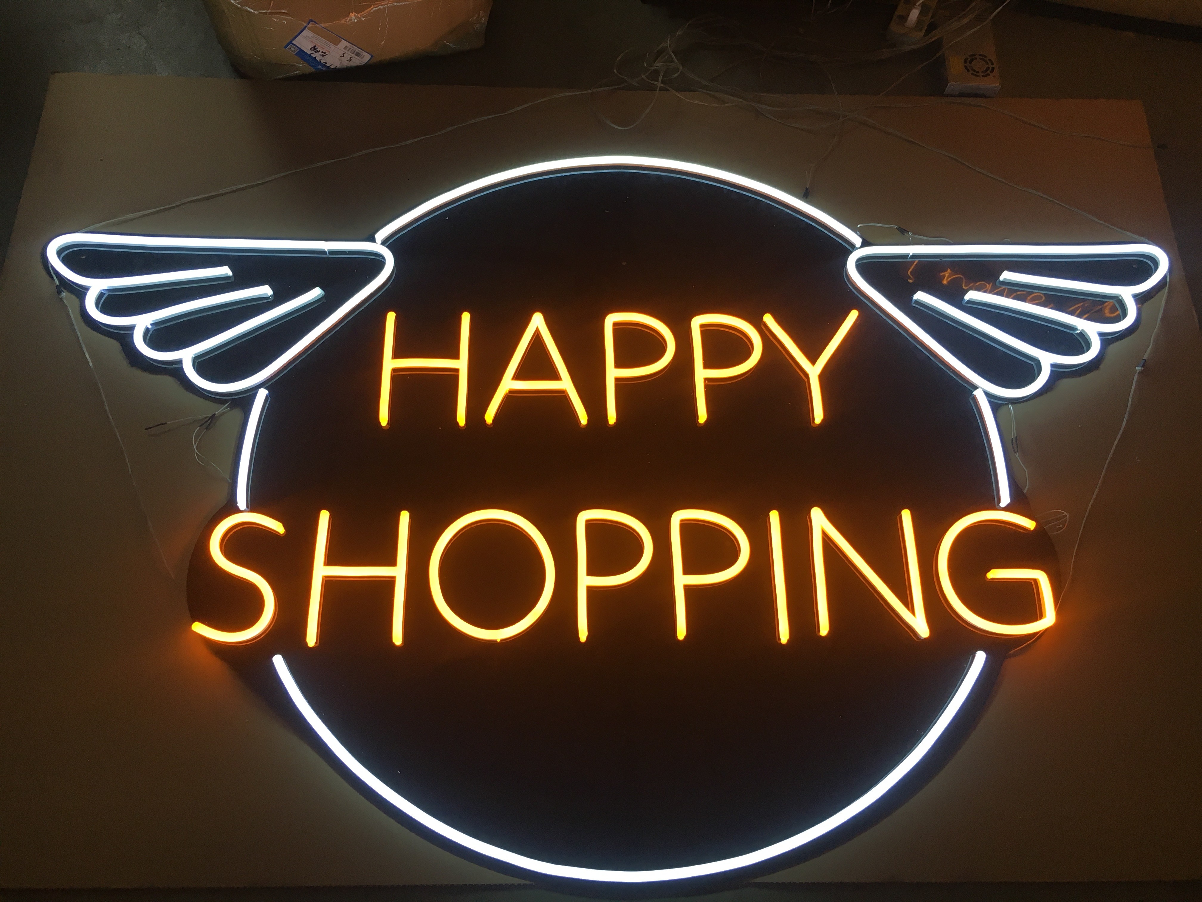 Transparent Acrylic 200cm EU Plug LED Neon Signs