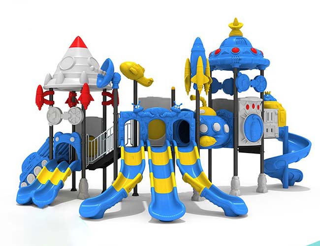 OEM Outdoor Playground Safty Equipment Plastic Playhouse Slide For Kids