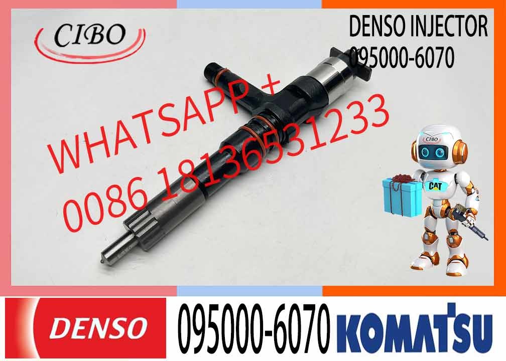 Fuel injector 095000-6070 6251-11-3100 For KOMATSU PC350-7 PC400-7