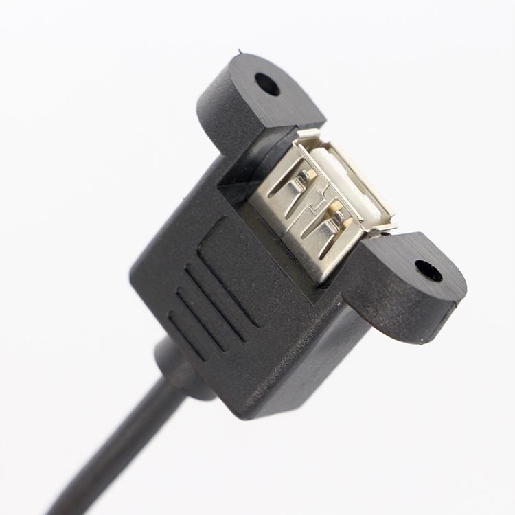 Customization1M 2M Stud Male to Female Panel Mount USB 2.0 Type A Extension Cable with Stud Screw Locking