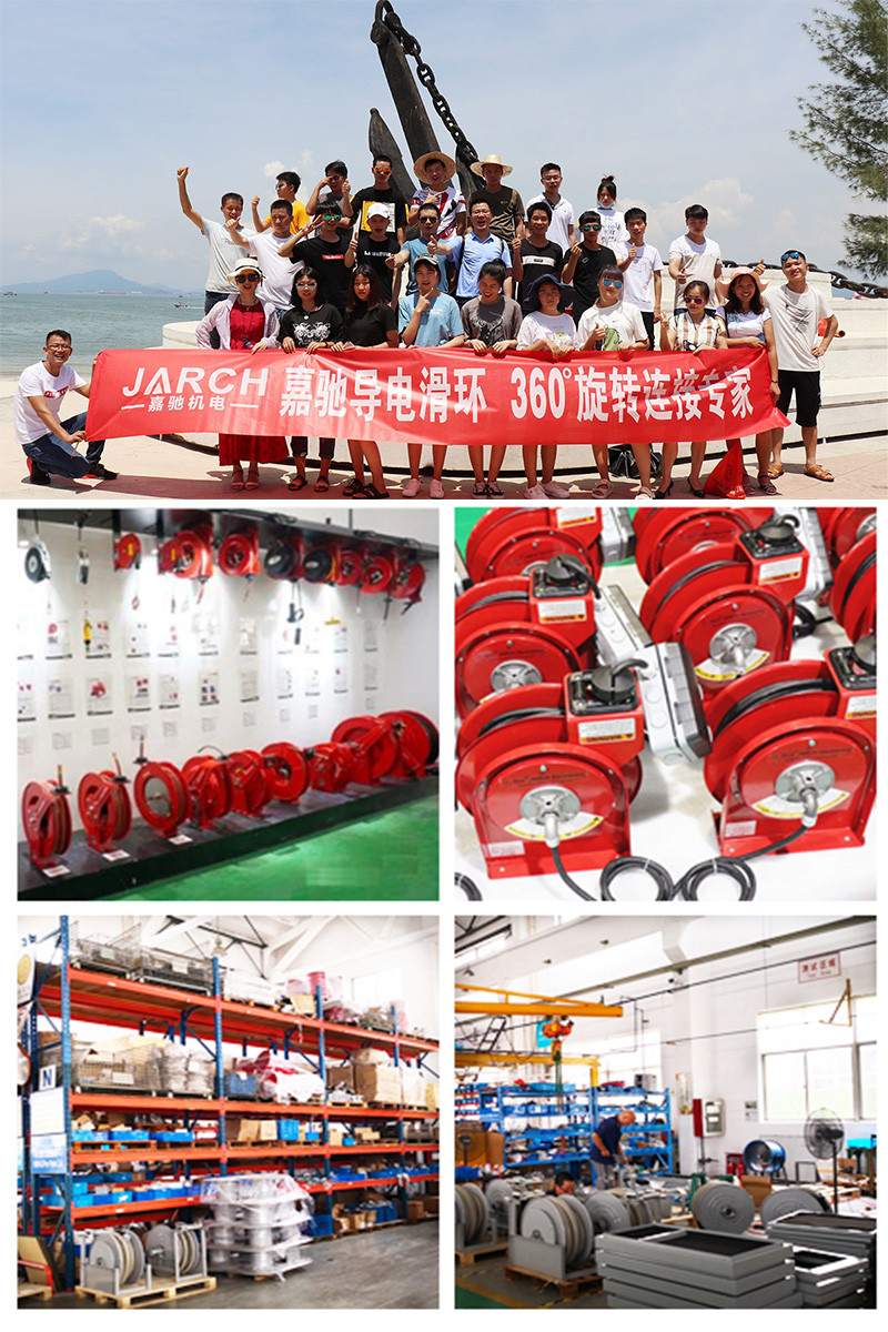 JARCH Bare Ethernet Cable Compact Cable Reel , Power Cord Reels 4 Conductors spring cable reel