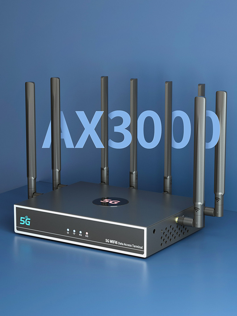AX3000 Unlock Dual Band 5g Router IPQ5018 12V DC Power Supply