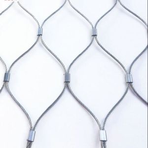 Stainless Steel Zoo Mesh Fence High Strength Wire Rope Net