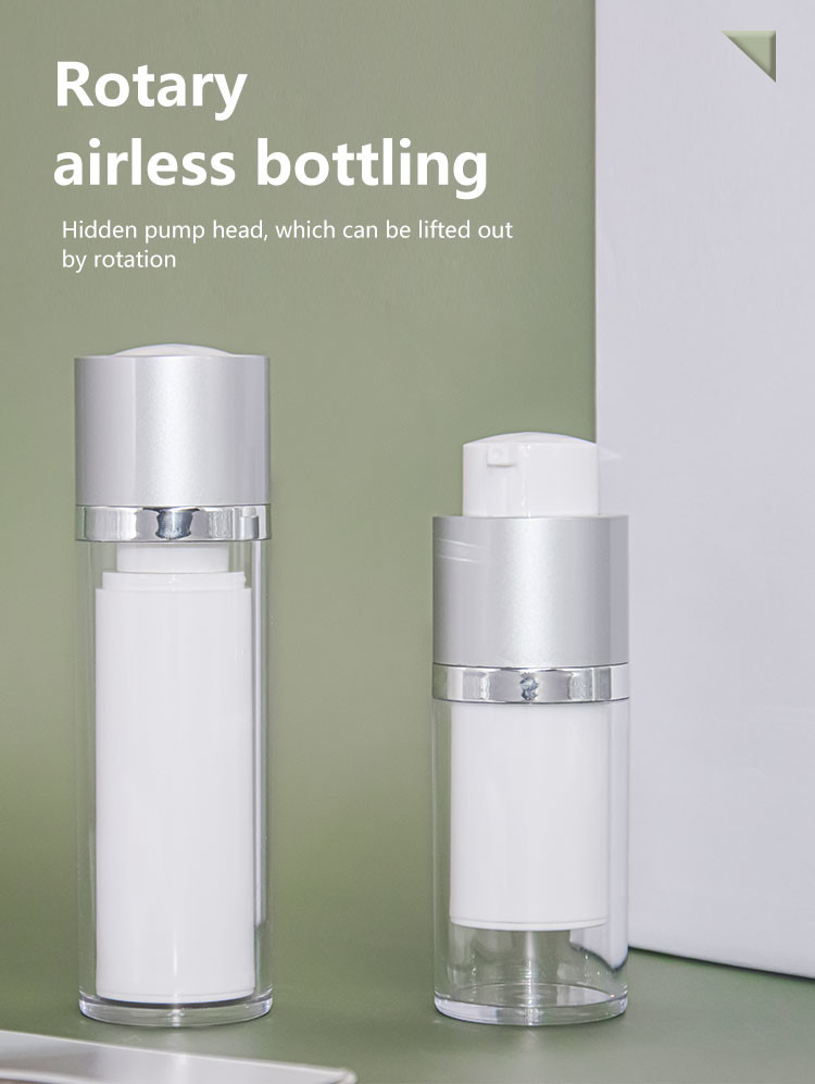 Refillable Airless Pump Bottle Empty Lotion Travel Pump Bottles Dispenser Sample