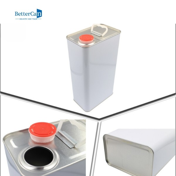 5L Square Tin Canisters , Metal Coating Can Tin For Hardener