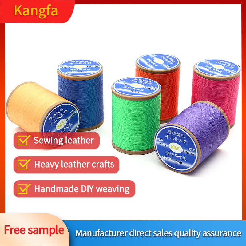High Temperature Resistant Durable Leather Flat Waxed Thread for DIY Handicraft Tool
