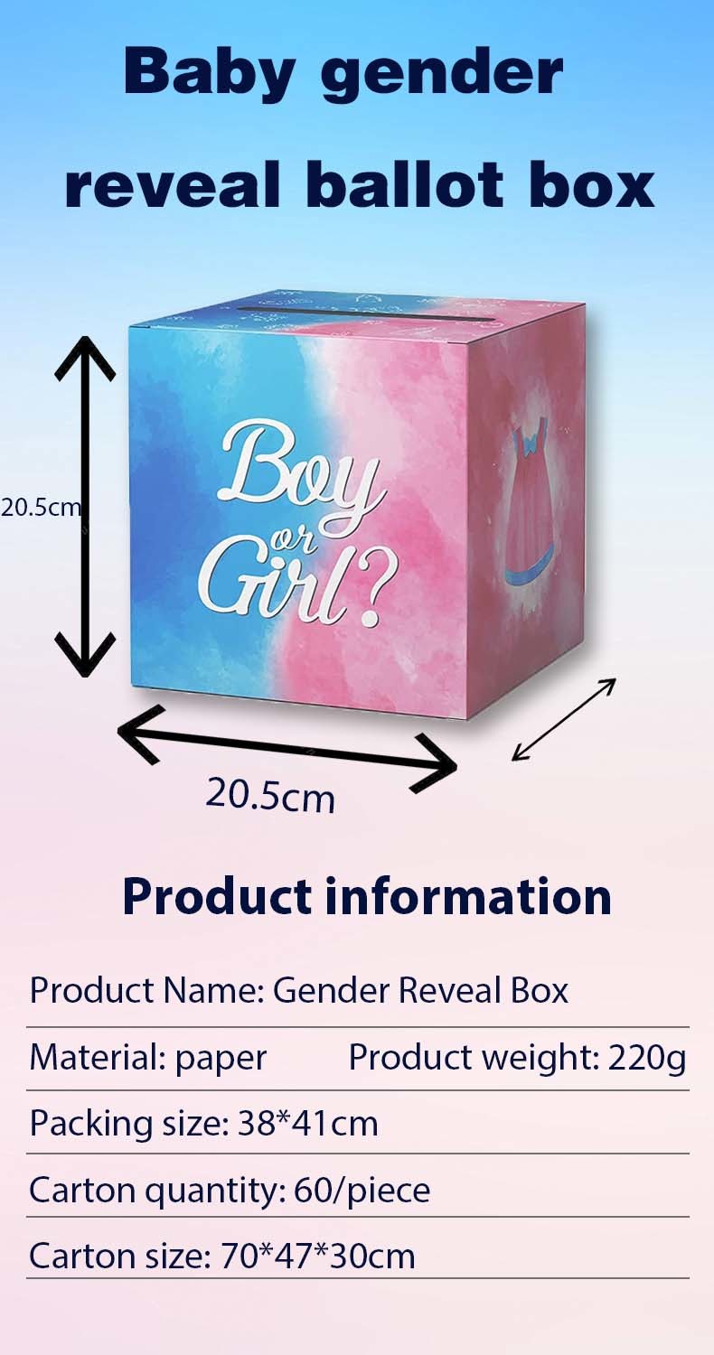 Wholesale Boy&Girl Gender Reveal Voting Boxes With Voting Gift Card For Baby Shower Party Decoration Supplies