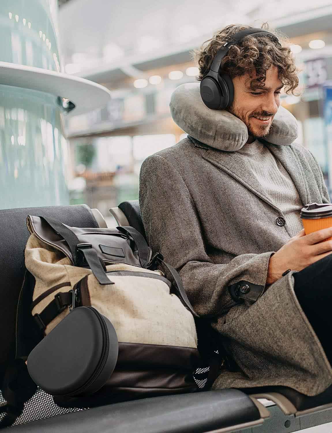 L7.87in Foldable Headphone Carrying Case Hard EVA Cover