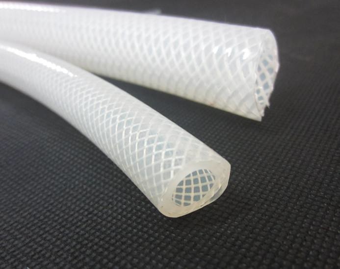 Food Machine High Temperature Braided Silicone Tubing For ID Range 2-100mm