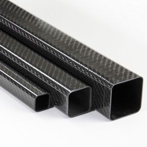 China 3K Woven Carbon Fiber Rectangular Tube Rolled Wrapping on sale