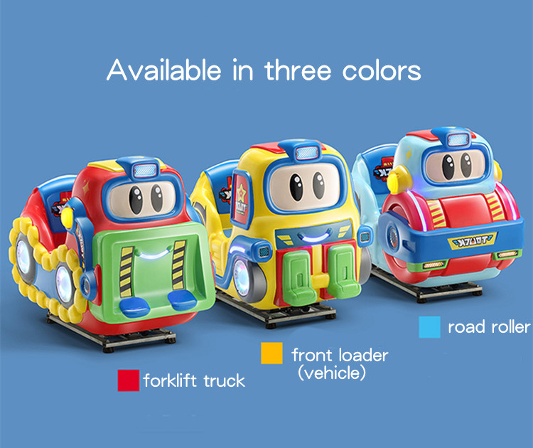 Engineering Car Theme Amsuement Kiddie Ride 1 Seat Rocking Car With Children Racing Game