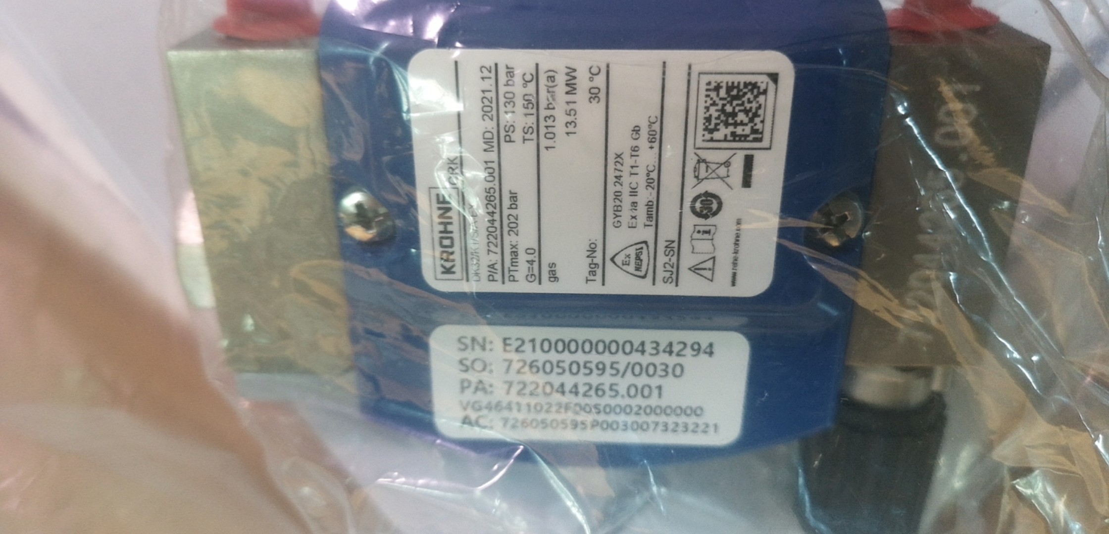 Krohne High Accuracy Flow Meter IP66 Variable Area Air Flow Meter