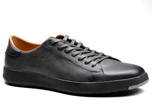 Spring / Autumn Mens Lace Up Leather Sneakers Trendy Walking Fashion Shoes Men